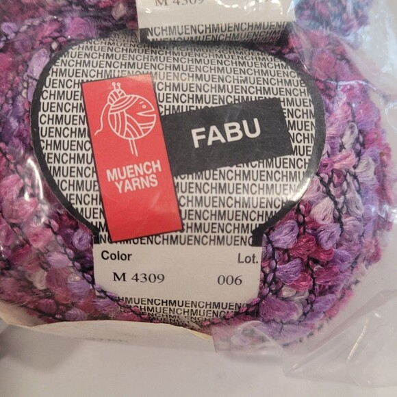 Fabu Muench Ribbon Yarns 4309 Purple 10 pc LOT Variegated  50g 72m DISC Spain - Picture 3 of 6